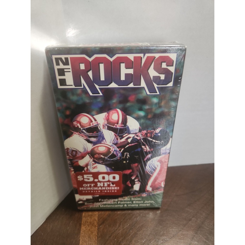 NFL Rocks VHS Bon Jovi Elton John Mellencamp VHS-RARE